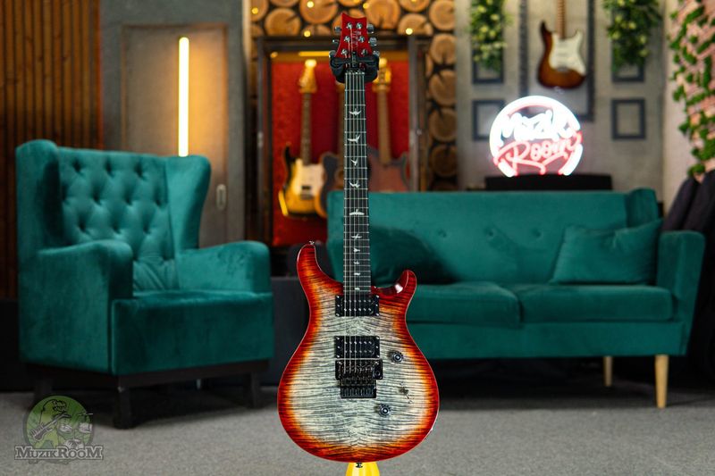 PRS SE Custom 24 Floyd Charcoal Cherry Burst