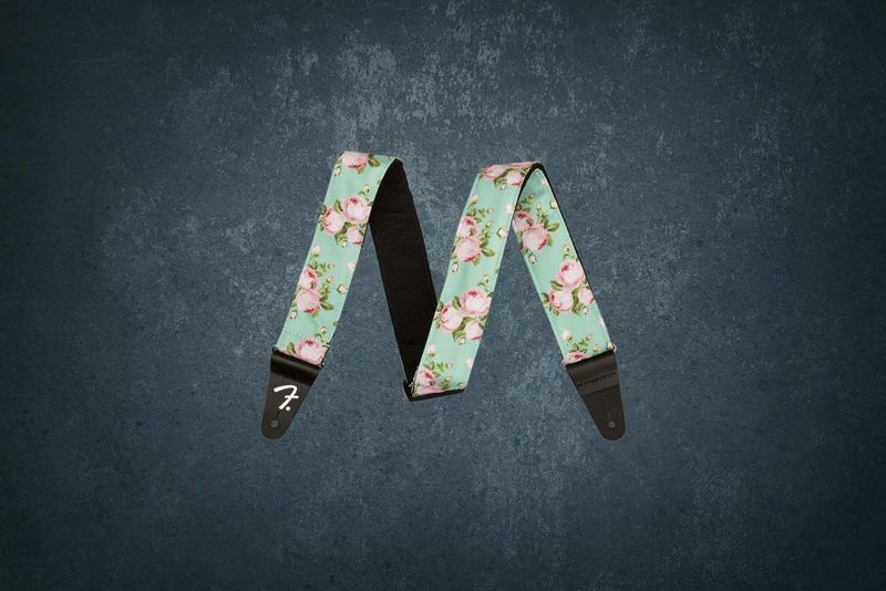 Fender Floral Strap 2" Surf Green, гитарный ремень