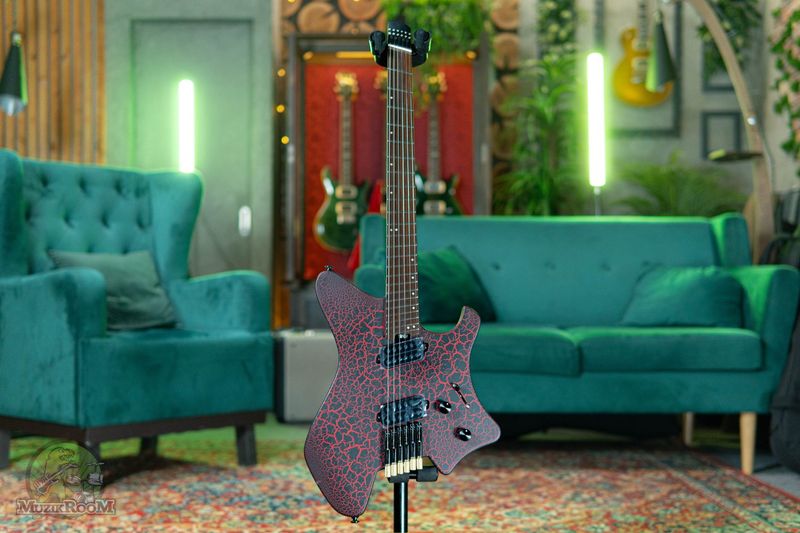Eart Guitar GW-6F Black-Red Crackle