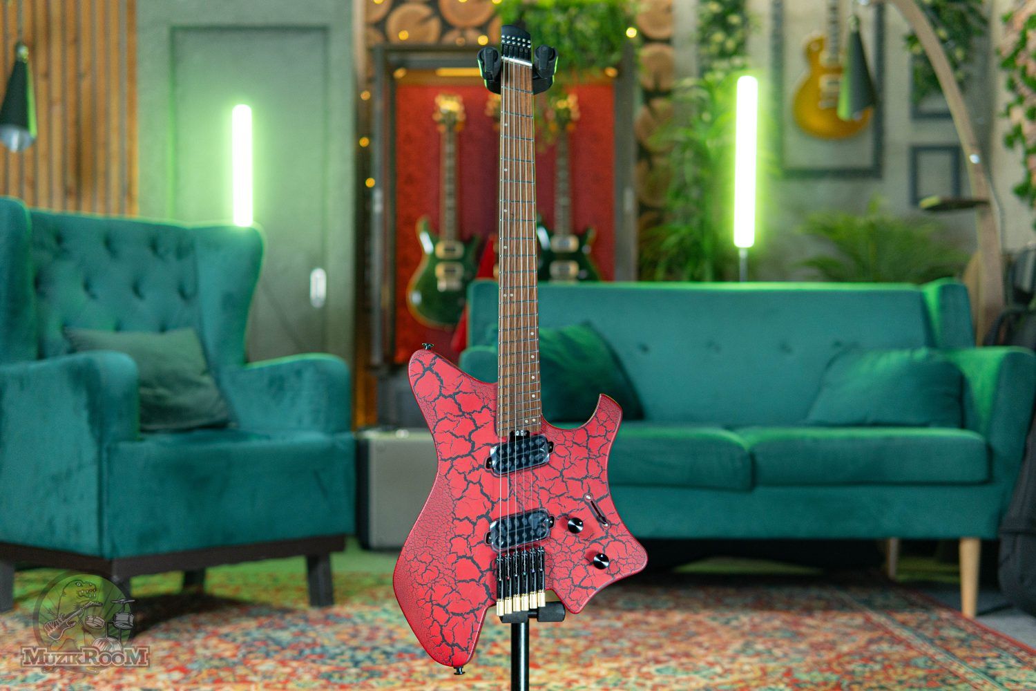 Eart Guitar GW-6F Red-Black Crackle