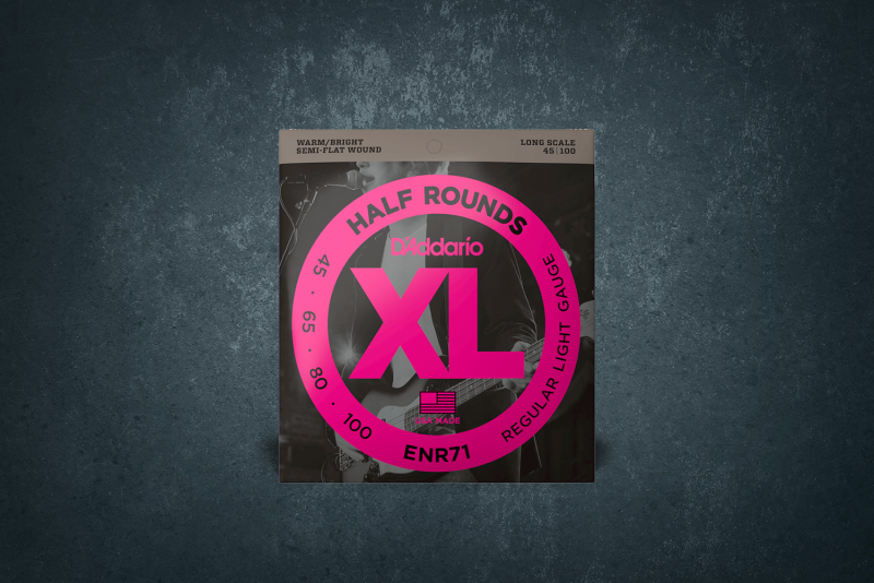 D'Addario 4 Set Bass XL Half Rounds 45-100 45-65-80-100, ENR71