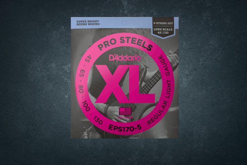 D'Addario Bass Strings Pro Steels 45-130 45-65-80-100-130, EPS170-5