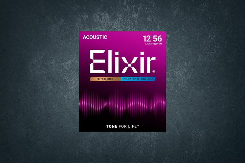 Elixir 11075 Polyweb Light-Medium Acoustic, 12-56