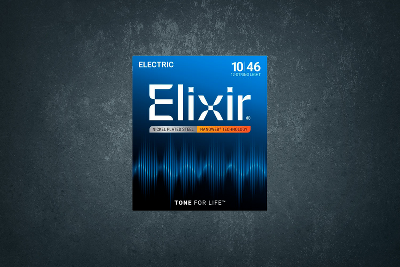 Elixir 12450 Nanoweb 12 String Light Electric, 10-46