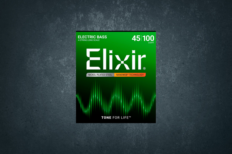 Elixir 14052 NanoWeb Light 4er Bass, 45-100