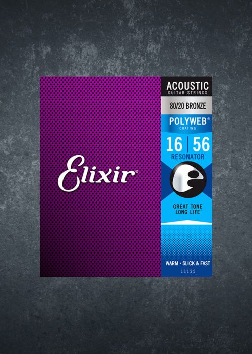 Струны Elixir 11125 Resonator Strings,16-56