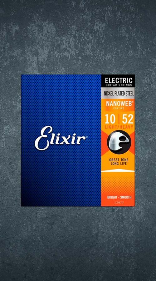 Струны Elixir 12077 Nanoweb Strings, 10-52