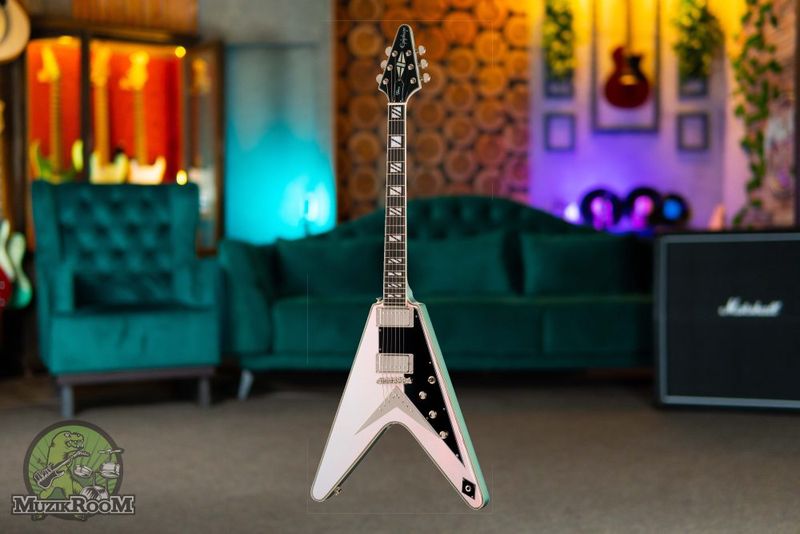 Epiphone Flying V Custom Futura Quicksilver Shift
