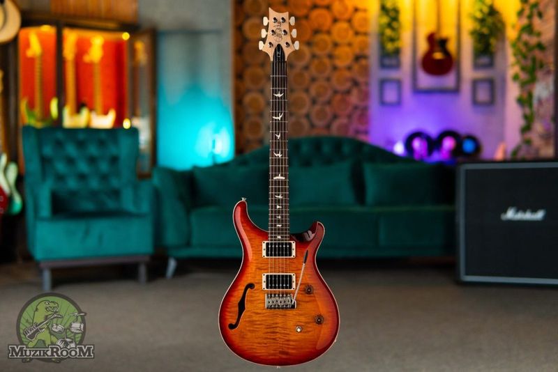 PRS CE 24 Semi-Hollow Dark Cherry Sunburst