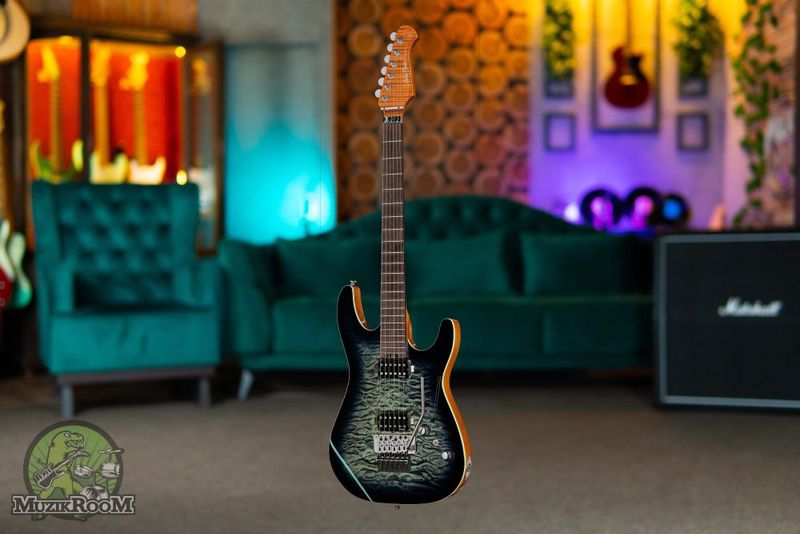 Harley Benton Fusion-IV HH RW FR QBLB