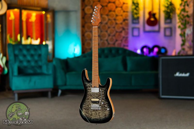 Harley Benton Fusion-IV HH MN QBLB