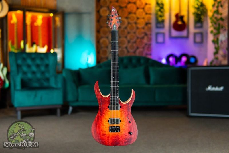 Mayones Guitars Duvell Elite 6 Lava Burst Satin