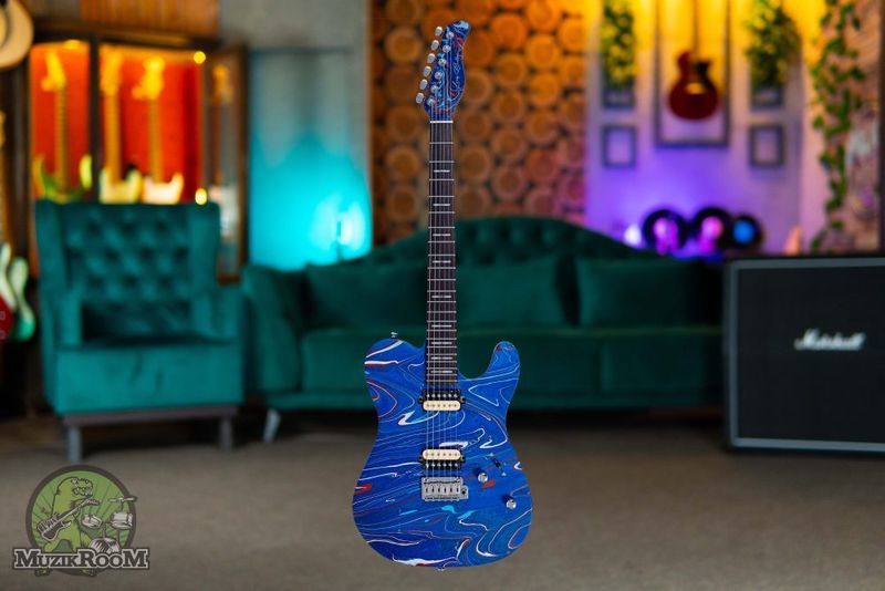 Larry Carlton T7 SW Blue Swirl, электрогитара