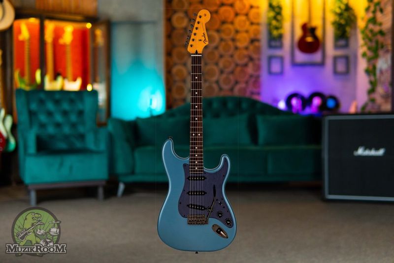 Fender MIJ Hybrid II Stratocaster RW Matte Aero Blue, электрогитара