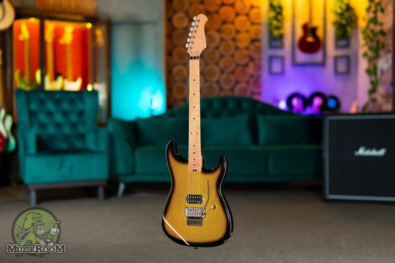 Harley Benton ST-80FR MN Gold Sparkle Burst