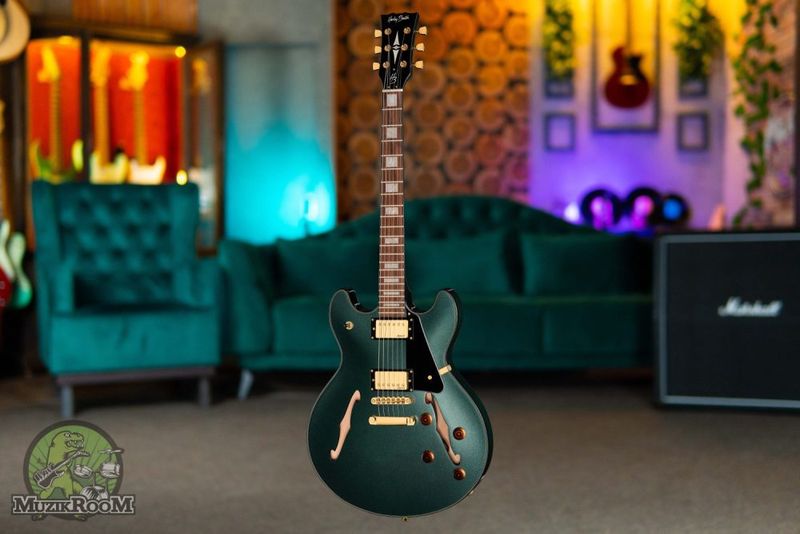 Harley Benton HB-35Plus Gun Metal Blue