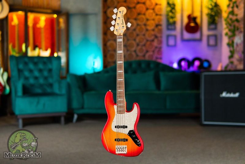 Squier Classic Vibe Active 70s Jazz Bass V LRL Sienna Sunburst, бас-гитара