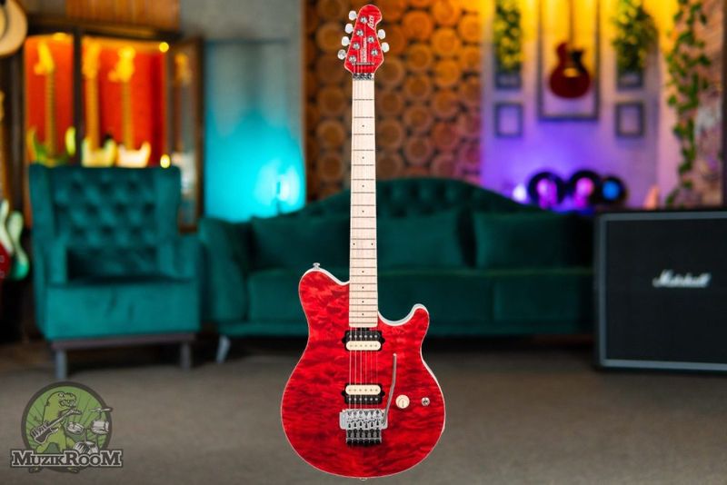 Music Man 30th Ann. Axis Quilt Translucent Red