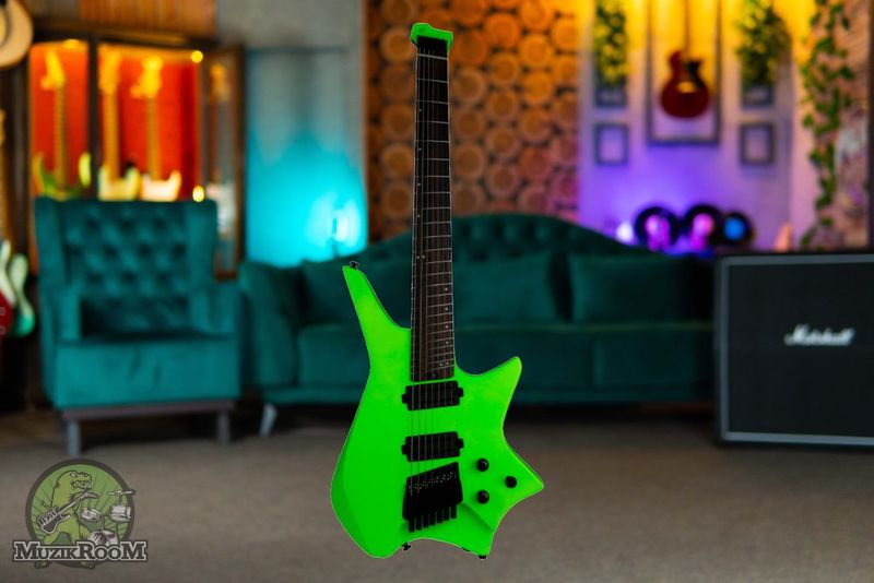 Hils HZ7 Satin Neon Green, электрогитара, 7 струн