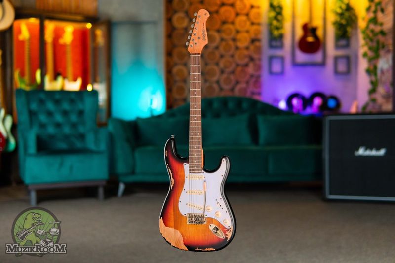 Harley Benton ST-62HA 3-Tone Sunburst