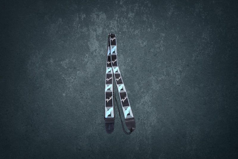 Fender Monogrammed Strap Black/Light Grey/Blue