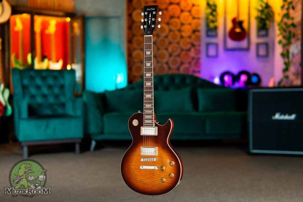 Harley Benton SC-550 Plus Fluence Faded Tobacco Flame