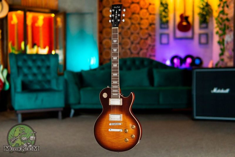 Harley Benton SC-550 Plus Fluence Faded Tobacco Flame