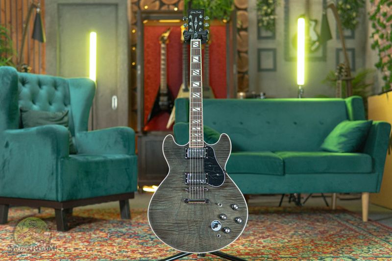 Harley Benton HB-35Plus Rotary Transparent Black Gloss