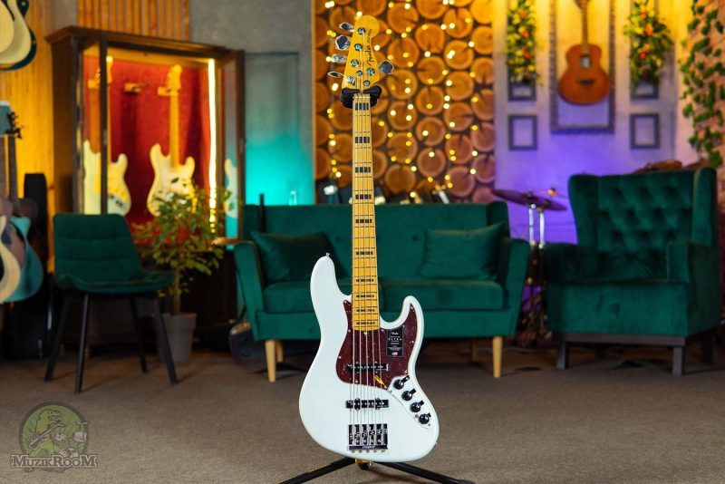 Fender American Ultra Jazz Bass V MN Arctic Pearl