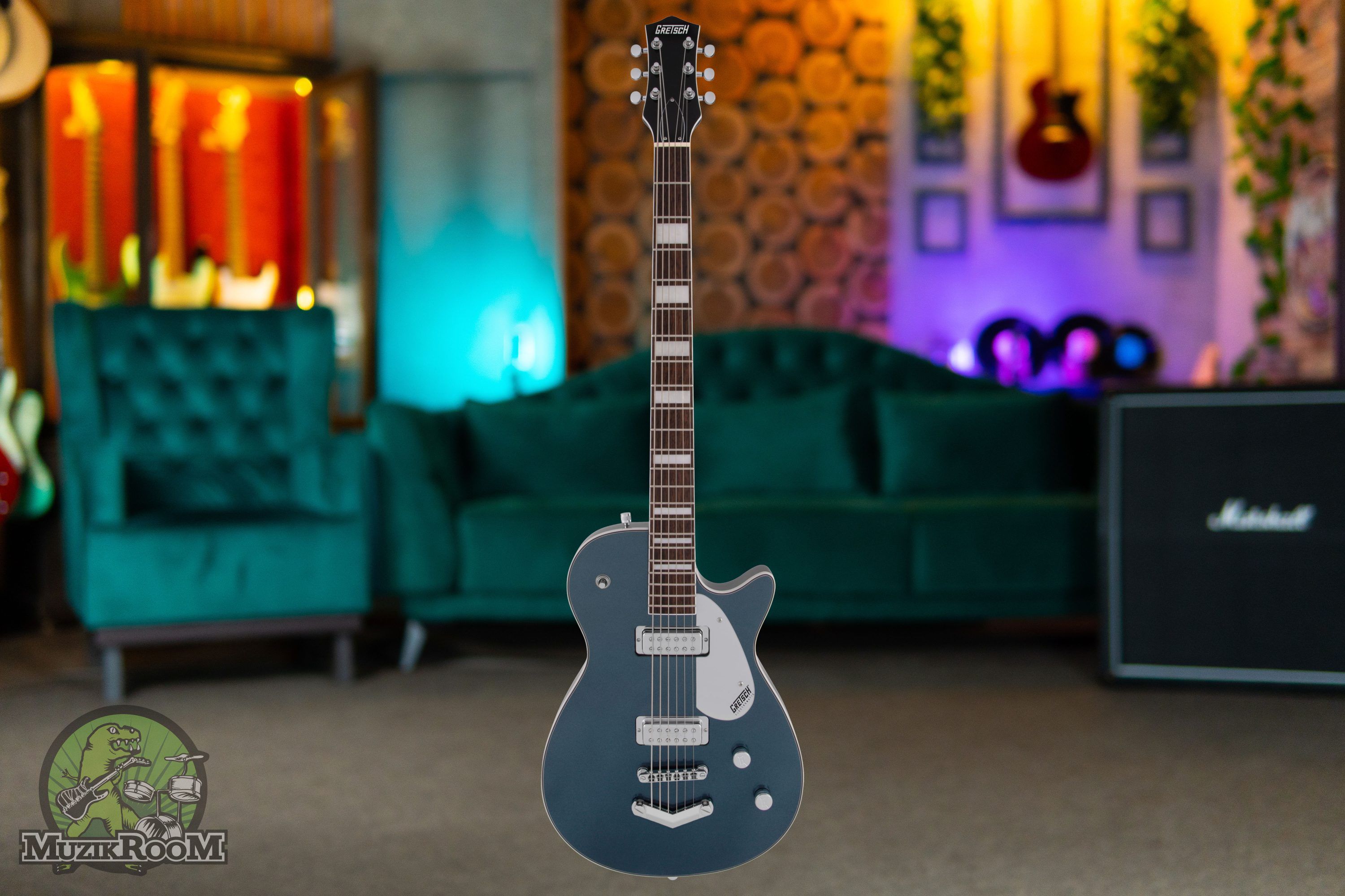 Gretsch G5260 Electromatic Jet Baritone V-Stoptail Jade Grey Metallic