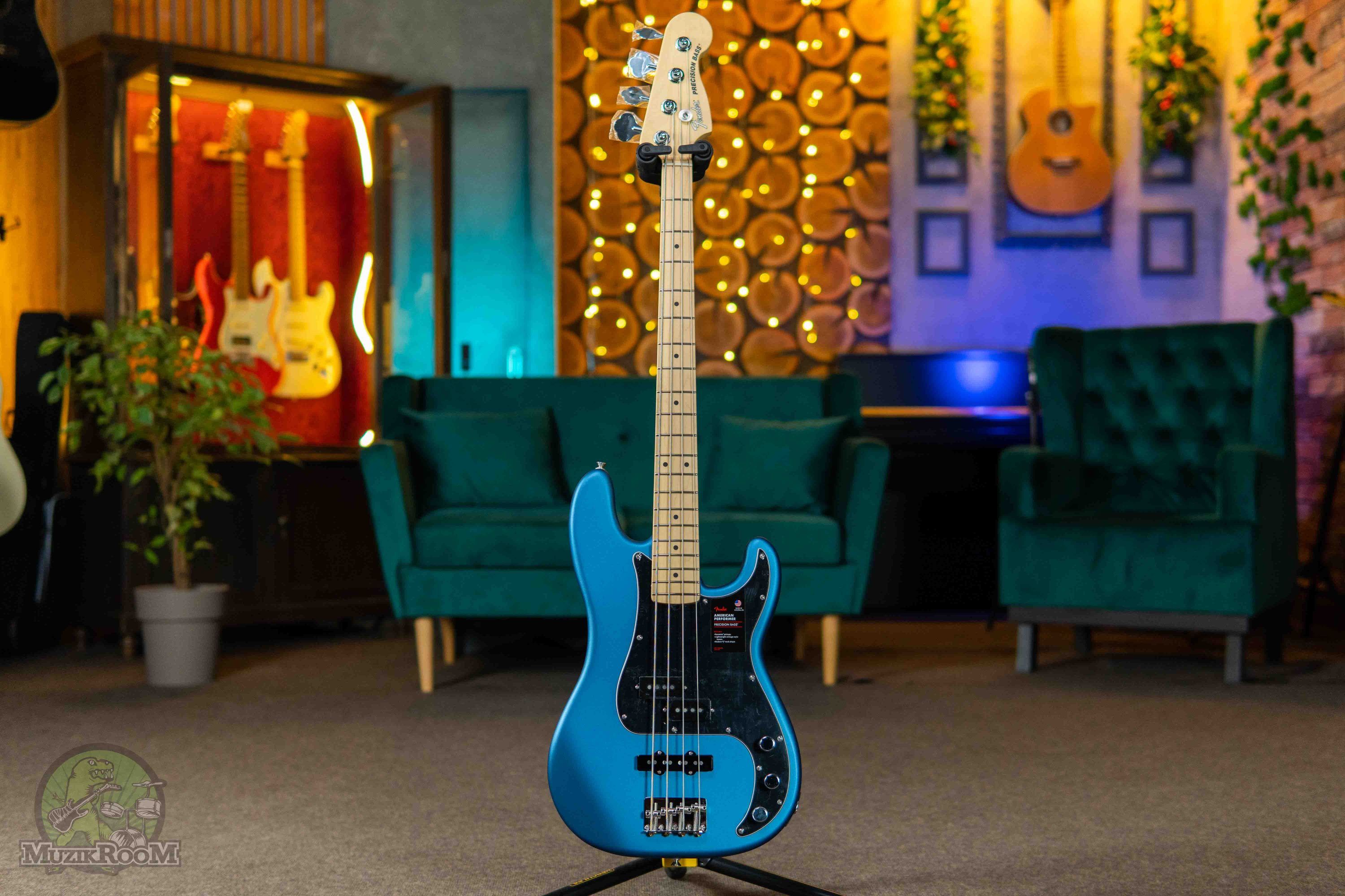 Fender American Performer Precision Bass MN Satin Lake Placid Blue