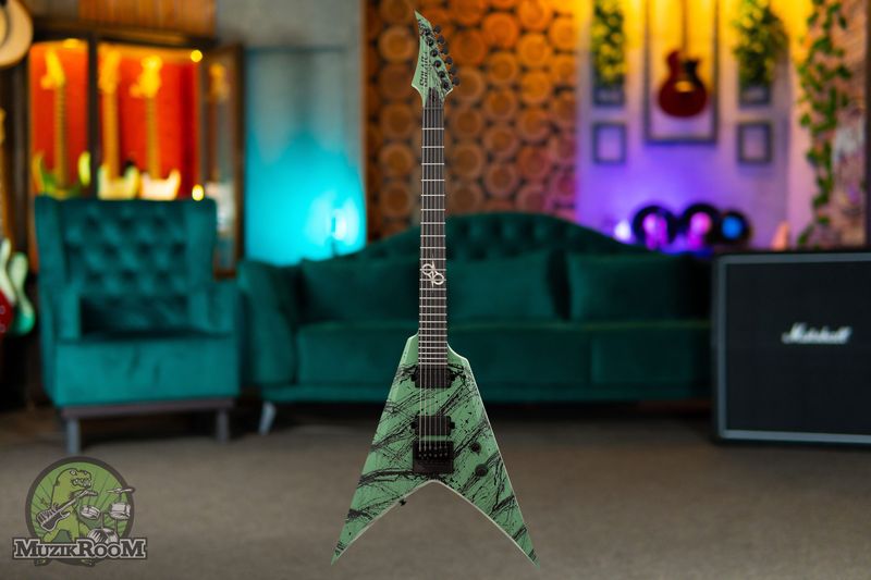 Solar Guitars V1.6 AOP Army Green Open Pore Canibalismo