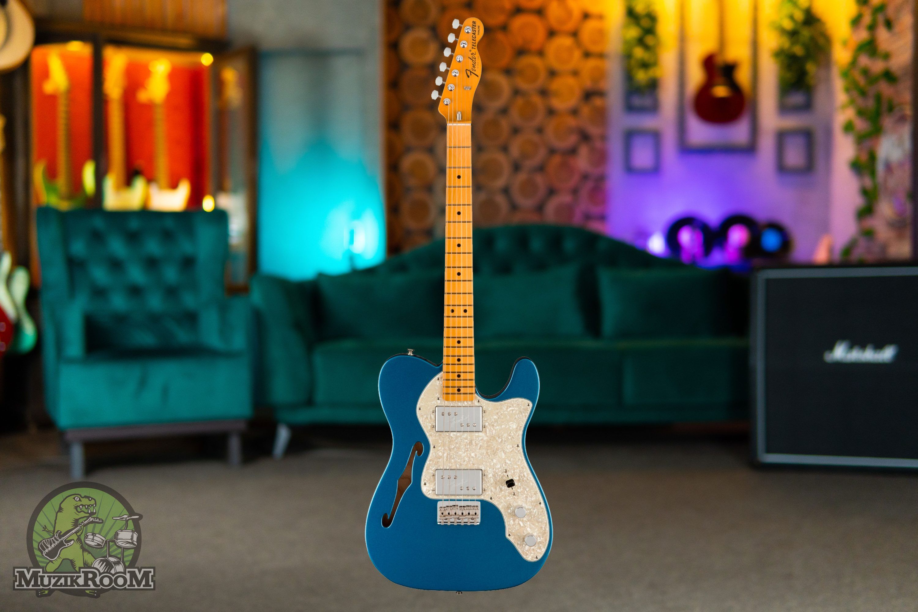 Fender American Vintage II 1972 Telecaster Thinline MN Lake Placid Blue