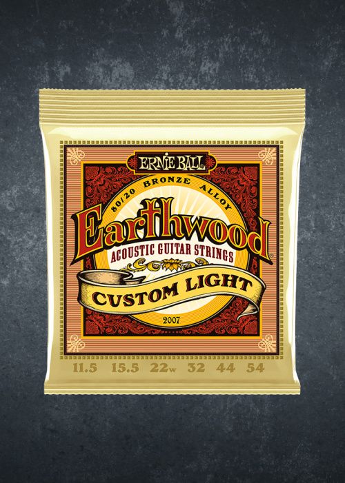 Ernie Ball 2007 Earthwood 80/20 Bronze Custom Light 11.5-54