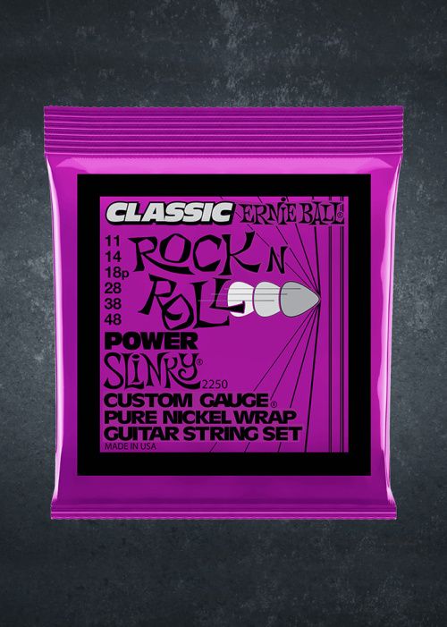 Ernie Ball 2250 Classic Rock n Roll Pure Nickel Slinky Power 11-48