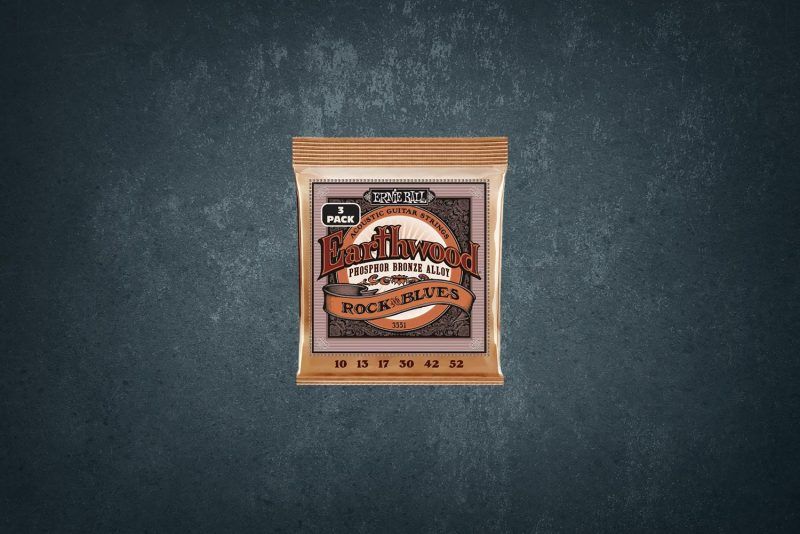 Ernie Ball 3551 Earthwood Phosphor Bronze RandB 3 Pack 10-52, струны для акустической гитары