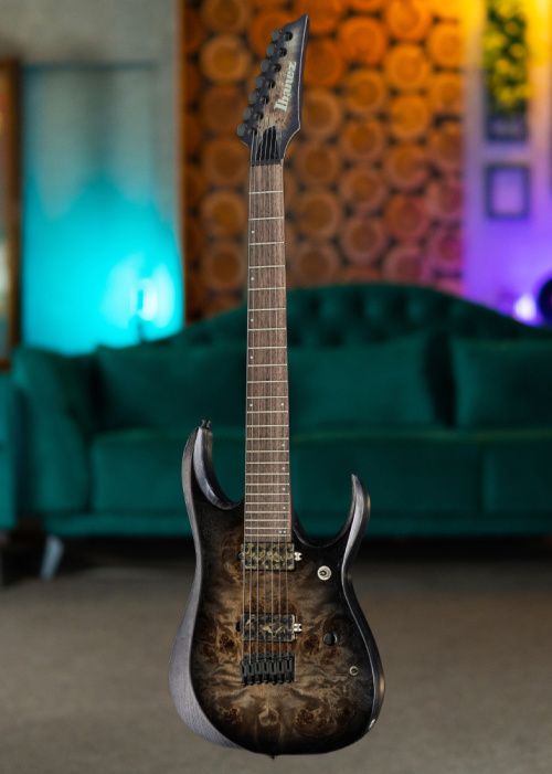 Ibanez Axion Label RGD71ALPA-CKF Charcoal Burst Black Stained Flat