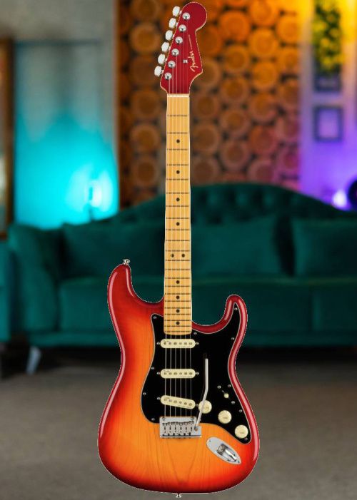Fender American Ultra Luxe Stratocaster Plasma Red Burst