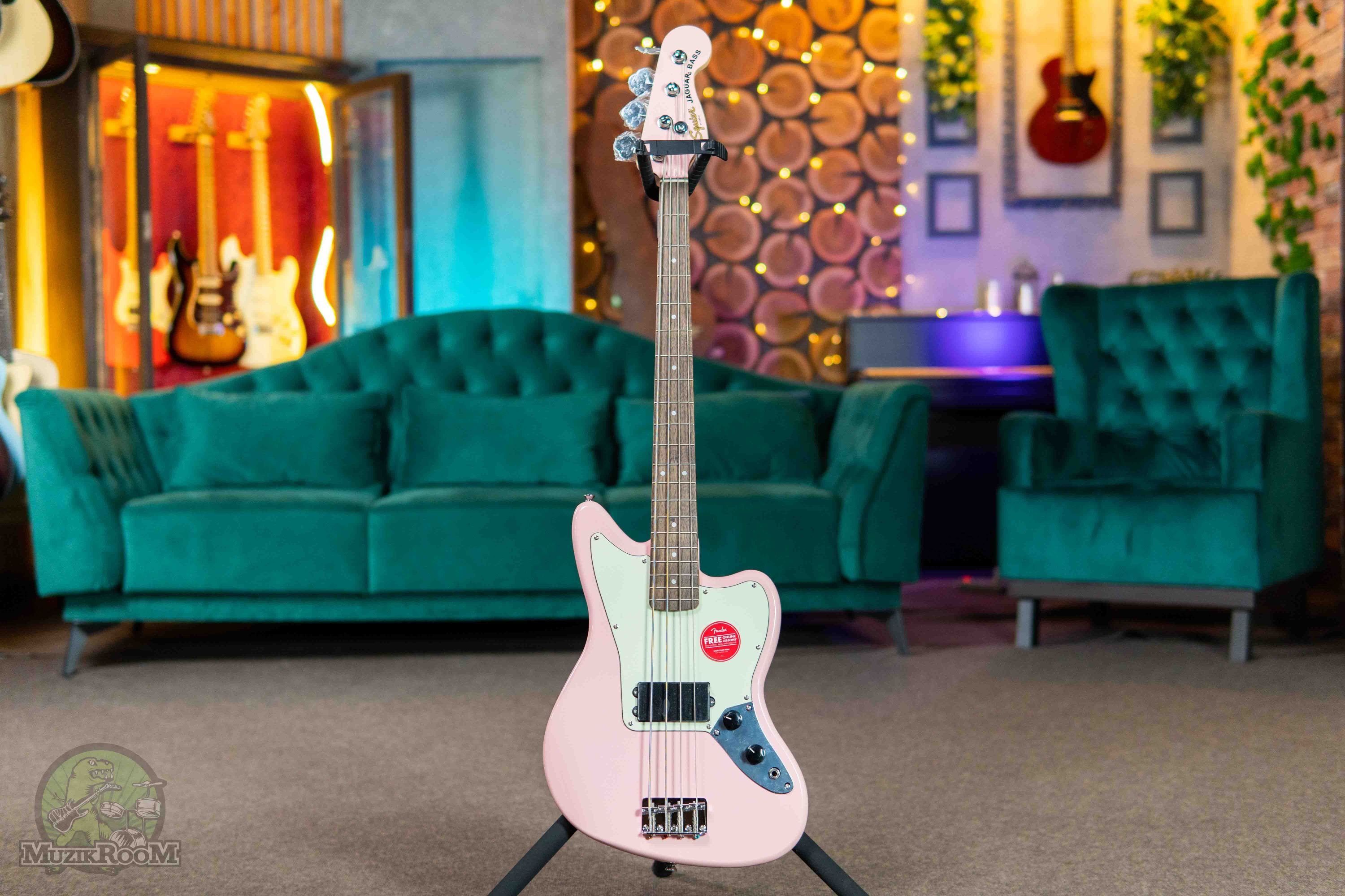 Squier Affinity Series Jaguar Bass H LRL Shell Pink