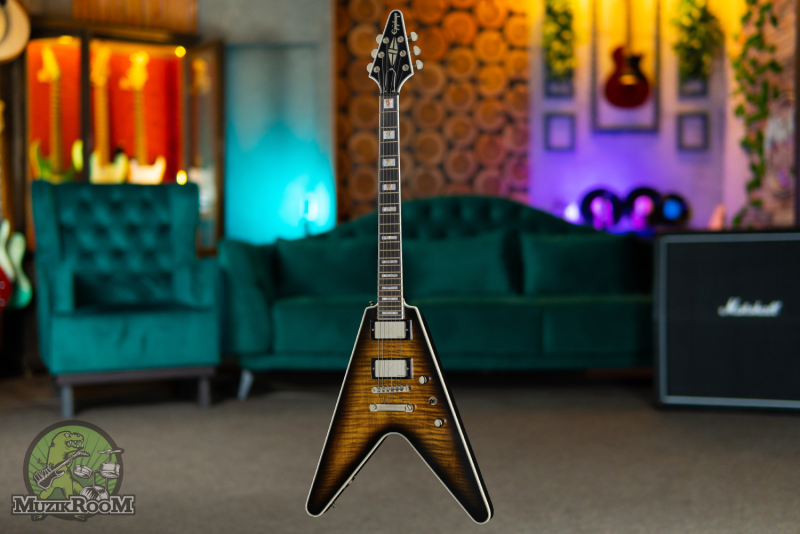 Epiphone Flying V Prophecy Yellow Tiger Aged Gloss