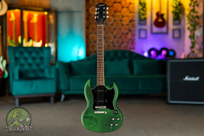 Epiphone SG Classic Worn P-90 Worn Inverness Green