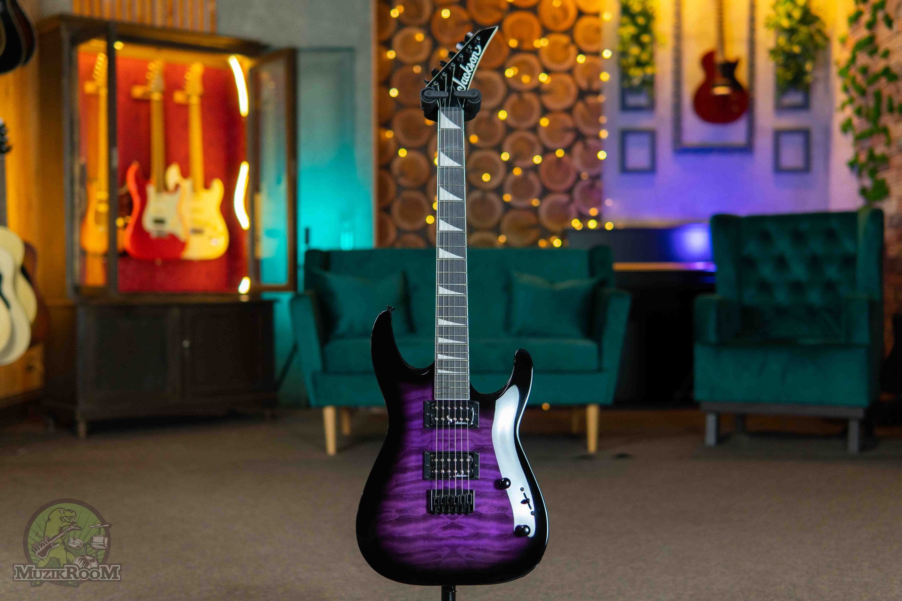 Jackson JS Series Dinky Arch Top JS32Q DKA HT AM Transparent Purple Burst