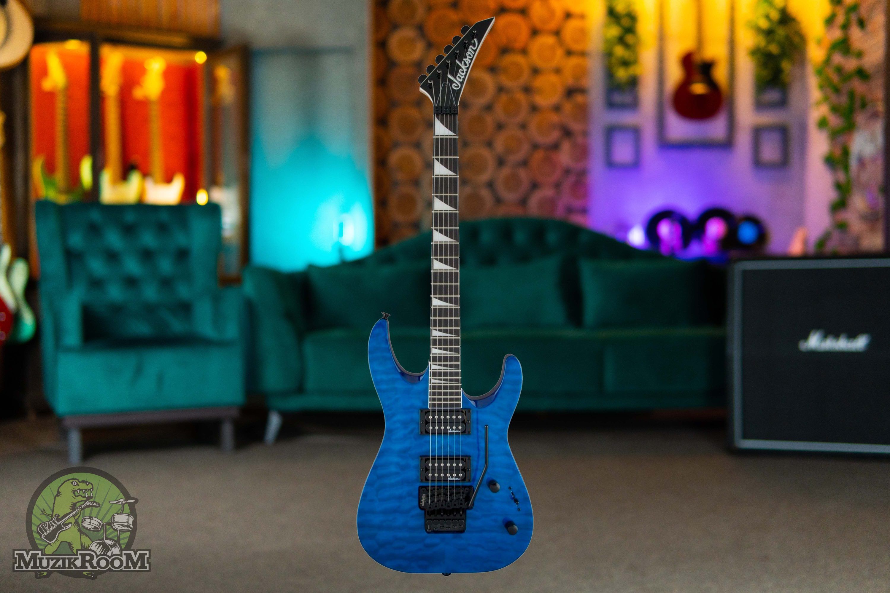 Jackson JS32Q Dinky DKA Transparent Blue