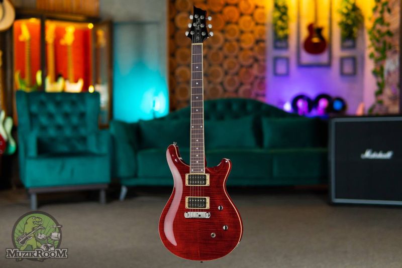 Harley Benton CST-24 Black Cherry Flame DLX