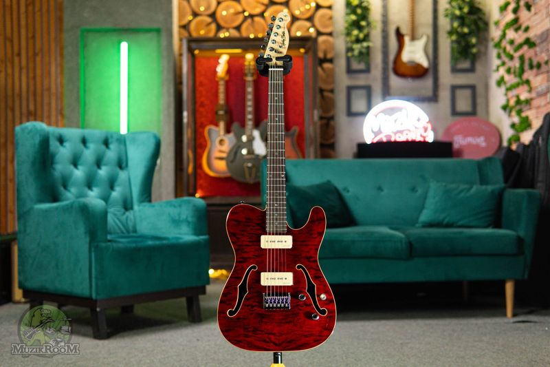 Harley Benton TE-90QM Trans Red