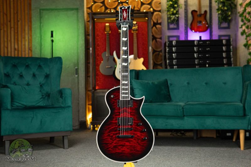 ESP E-II Eclipse QM See Thru Black Cherry Sunburst