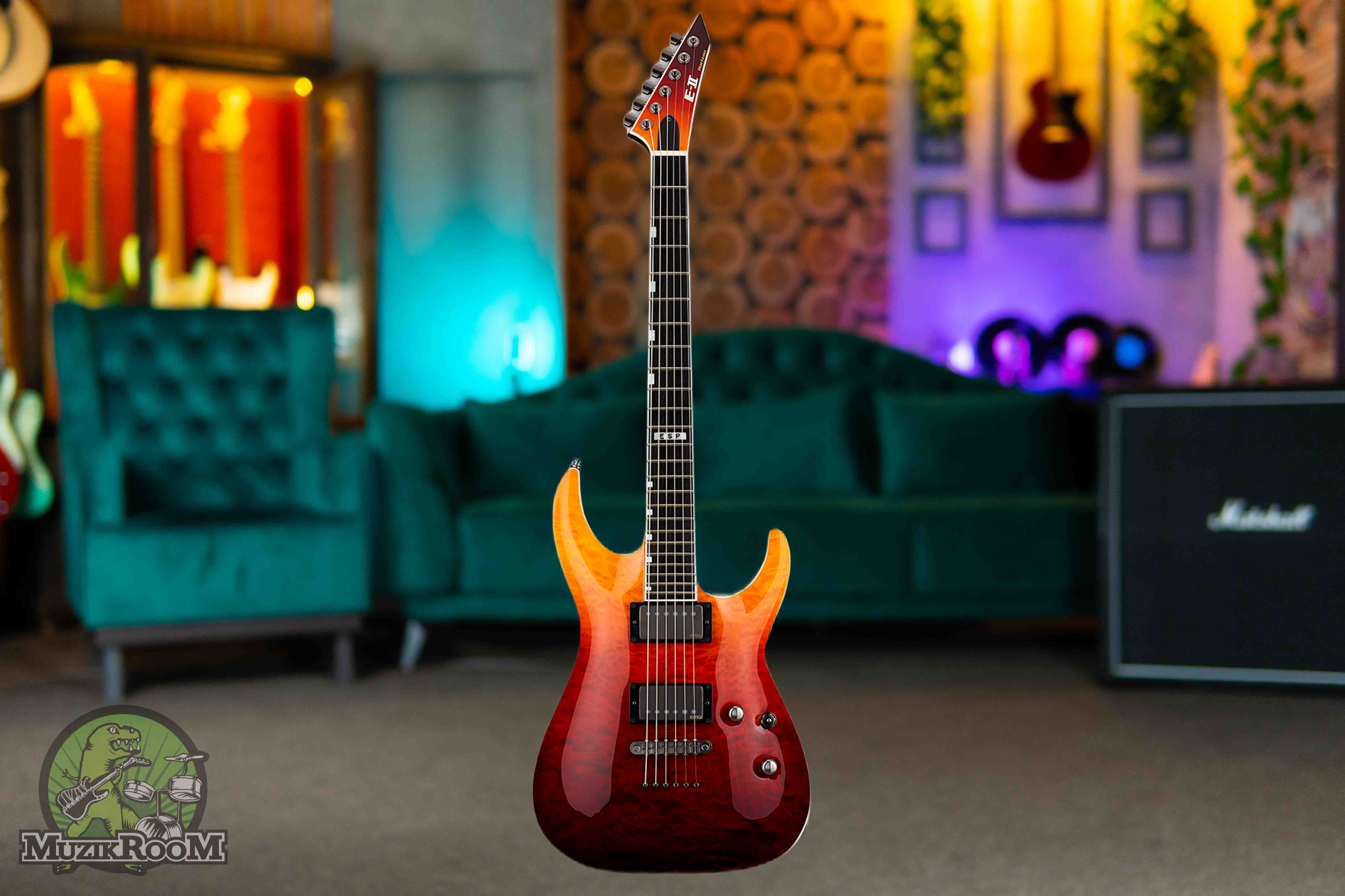 ESP E-II Horizon NT-II Tiger Eye Amber Fade