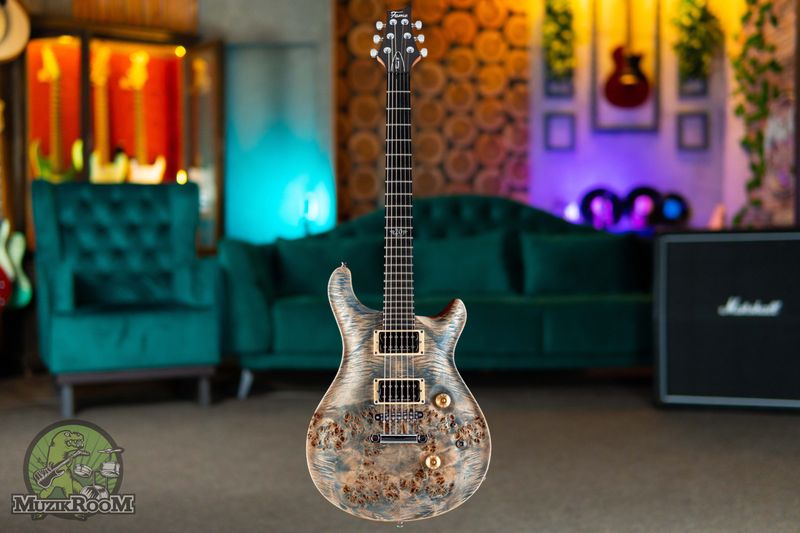 Fame Forum IV Modern 20th Anniversary Burl Stonewashed Blue Highgloss