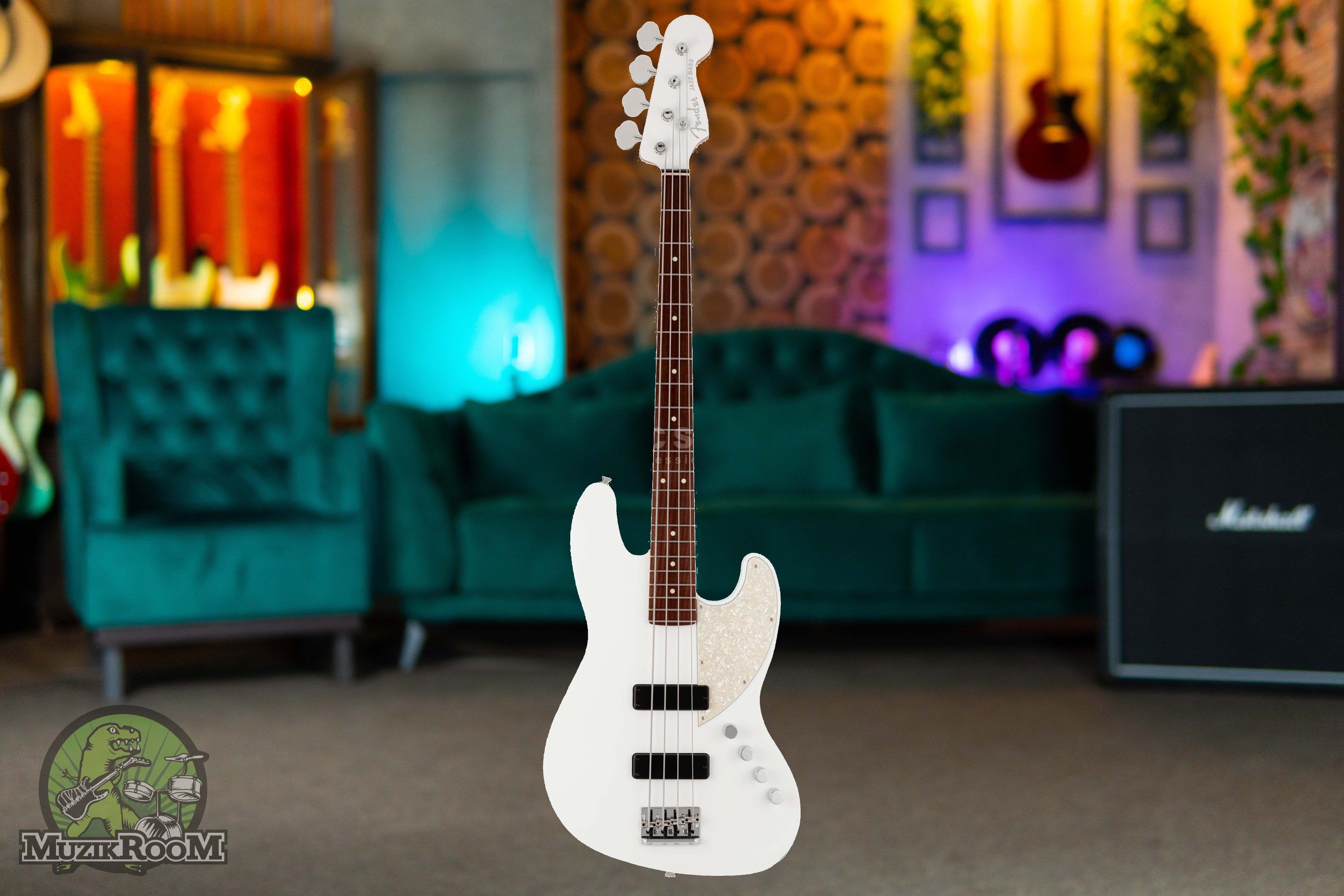 Fender Made in Japan Elemental Jazz Bass HH RW Nimbus White