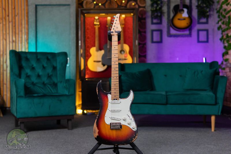 Eart Guitar Vintage-VS60(M) Relic Sunburst